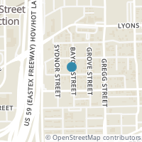 Map location of 1411 Bayou Street, Houston, TX 77020