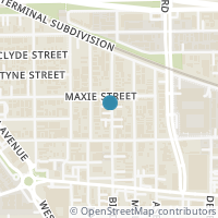Map location of 1411 Birdsall St, Houston TX 77007
