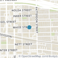 Map location of 1419 Fowler Street, Houston, TX 77007