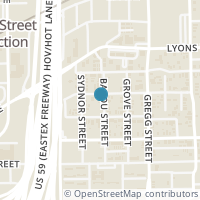 Map location of 1415 Bayou Street, Houston, TX 77020