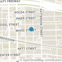 Map location of 4605 Maxie Street, Houston, TX 77008