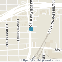 Map location of 1400 N Wayside Drive, Houston, TX 77020
