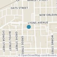 Map location of 3501 Farmer Street, Houston, TX 77020