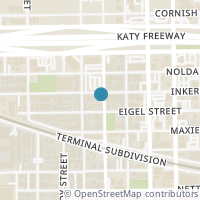 Map location of 1613 Roy Street, Houston, TX 77007