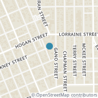 Map location of 1304 Pinckney Street, Houston, TX 77009