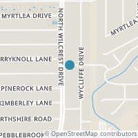 Map location of 822 N Wilcrest Dr, Houston TX 77079