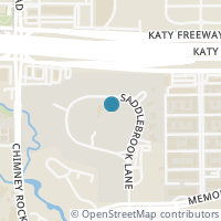 Map location of 37 Saddlebrook Lane, Houston, TX 77024