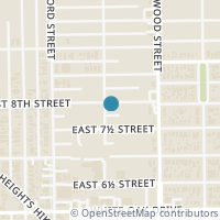Map location of 702 E 8Th St, Houston TX 77007