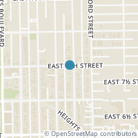 Map location of 410 E 8th Street, Houston, TX 77007