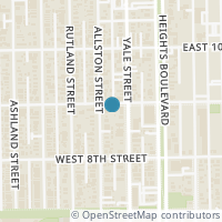 Map location of 216 W 9th Street, Houston, TX 77007