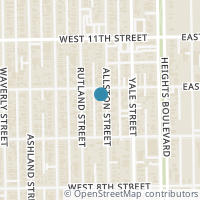 Map location of 933 Allston St, Houston TX 77008