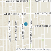 Map location of 117 W 10th Street, Houston, TX 77008