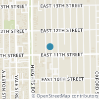 Map location of 1100 Harvard St #7, Houston TX 77008