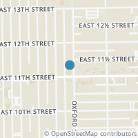 Map location of 1109 Oxford St, Houston TX 77008