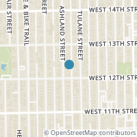Map location of 1214 Ashland St, Houston TX 77008