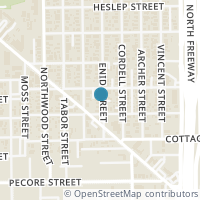 Map location of 307 Enid Street, Houston, TX 77009