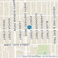 Map location of 1206 W 14Th St, Houston TX 77008