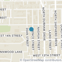 Map location of 1417 Prince Street, Houston, TX 77008