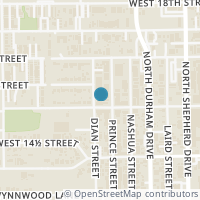 Map location of 1504 Dian St, Houston TX 77008