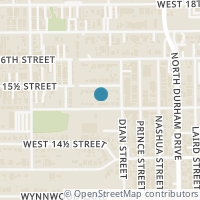 Map location of 1817 W 15th Street, Houston, TX 77008