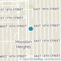 Map location of 1536 Heights Blvd, Houston TX 77008