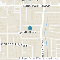 Map location of 7502 Janak Dr, Houston TX 77055