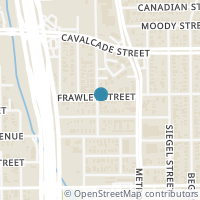 Map location of 202 Frawley Street, Houston, TX 77009