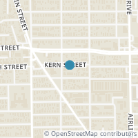 Map location of 1027B Kern Street, Houston, TX 77009