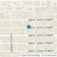 Map location of 1320 W 25th Street #E, Houston, TX 77008