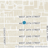 Map location of 2426 Bevis Street, Houston, TX 77008