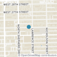 Map location of 625 W 25th Street, Houston, TX 77008