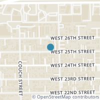 Map location of 1344 W 25th Street, Houston, TX 77008