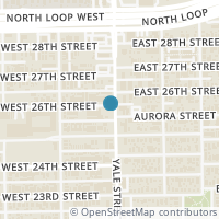 Map location of 205 W 26th Street, Houston, TX 77008