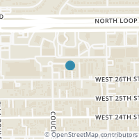 Map location of 1411 W 26th Street, Houston, TX 77008