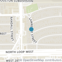 Map location of 3201 Lawrence Street, Houston, TX 77018