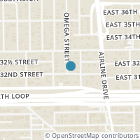 Map location of 3206 Omega Street, Houston, TX 77022