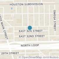 Map location of 809 E 32Nd 1/2 St, Houston TX 77022