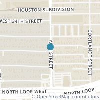 Map location of 202 W 32nd Street, Houston, TX 77018