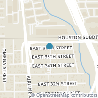 Map location of 1326 E 36th Street, Houston, TX 77022