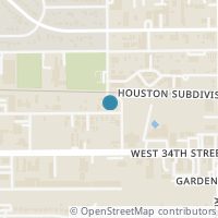 Map location of 1436 W 34th 1/2 Street, Houston, TX 77018
