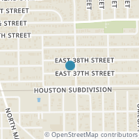 Map location of 723 E 37th Street #A, Houston, TX 77022