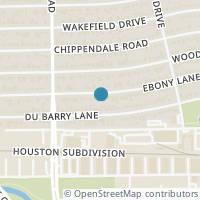Map location of 1713 Ebony Ln, Houston TX 77018