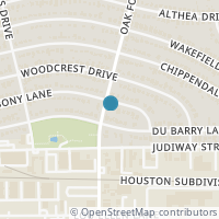 Map location of 1367 Ebony Ln, Houston TX 77018