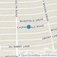 Map location of 1713 Chippendale Road, Houston, TX 77018