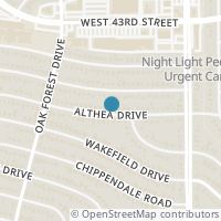 Map location of 1312 Althea Drive, Houston, TX 77018