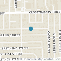 Map location of 714 Barkley St, Houston TX 77022