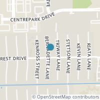 Map location of 3010 Bernadette Lane, Houston, TX 77043