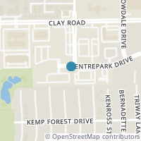 Map location of 10604 Centre Glade Dr, Houston TX 77043