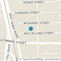 Map location of 1813 Mcclelland St, Houston TX 77093