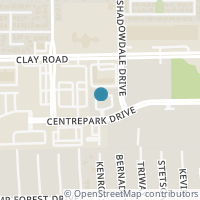 Map location of 10409 Quiet Courtyard Road, Houston, TX 77043